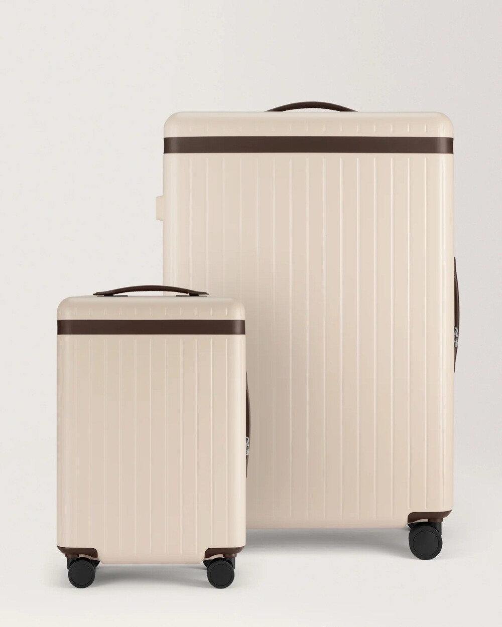 Carl Friedrik Core Luggage Set Carry-On + Large Check-In Sand NEW 2pc